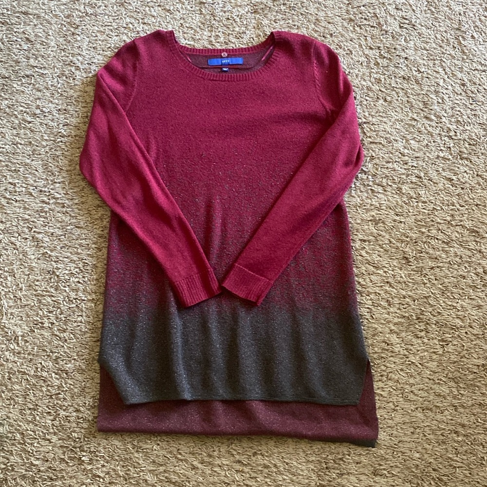 Apt 9 Maroon and Gray Sweater Dress